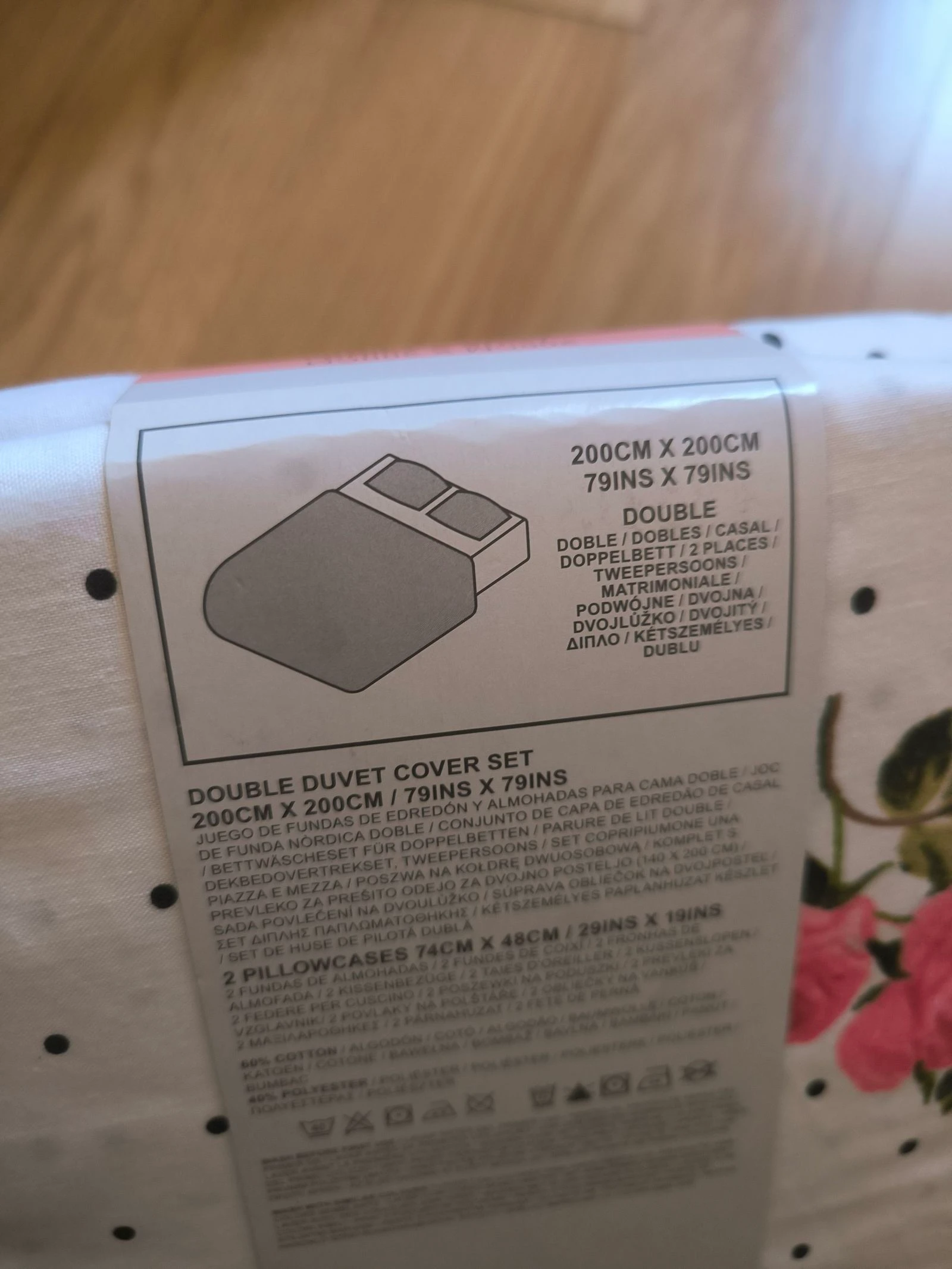 Housse de couette double à pois et fleurs Primark – photo 4